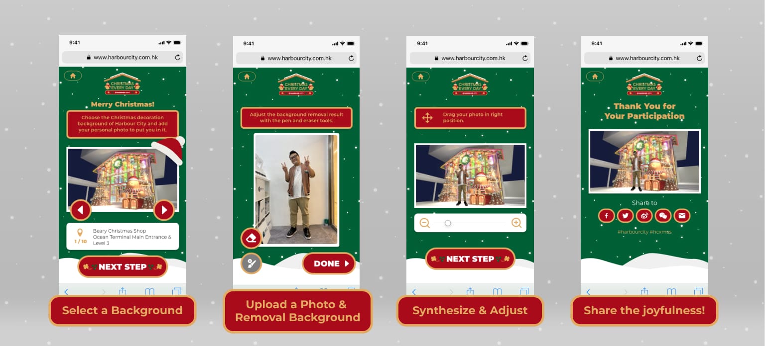 The web app segmented persons from uploaded photos to remove photo background