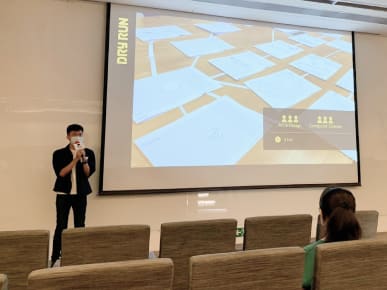 I presented in a hackathon.